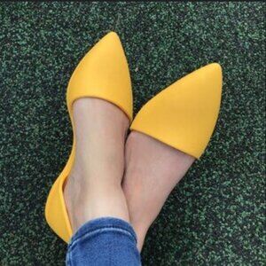 Native Shoes Yellow  Flats d'Orsay Audrey  Size 7